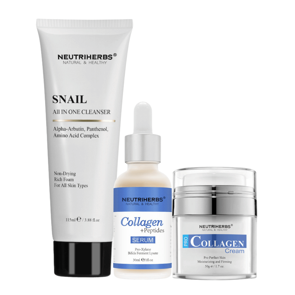 Firming Routine Kit con Collagen Peptide Serum, Pro Collagen Cream y Snail Cleanser