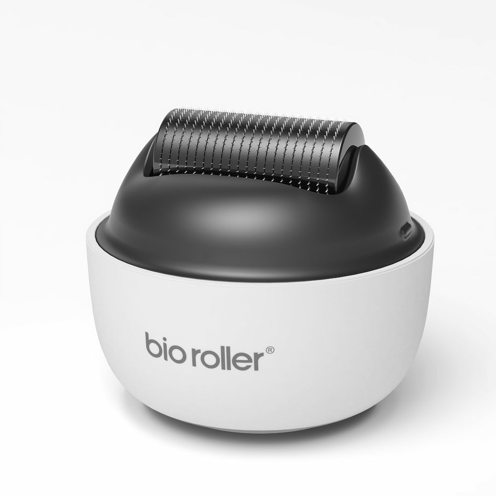 Bio Roller G4 microneedling-rodillo con agujas de 0.75 mm para mejorar la textura de la piel, aumentar la producción de colágeno y absorción efectiva del suero.
