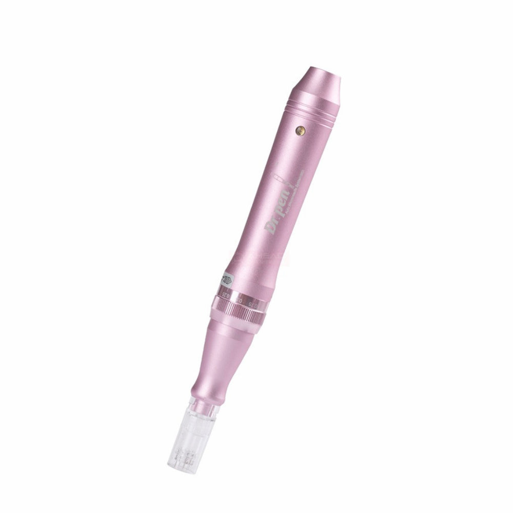 Dr. Pen M7 pluma rosa microneedling para tratamiento profesional de la piel y estimulación de colágeno.