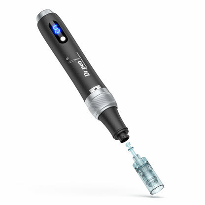 Dr. Pen M7S microneedling dermapen en negro con cabeza de aguja desmontable para tratamiento de piel profesional.