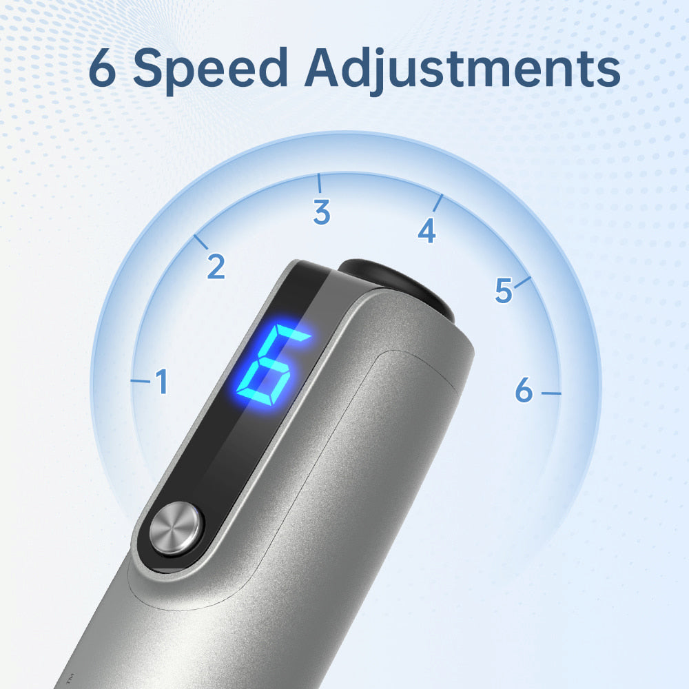 Dr. Pen M8S microneedling-pluma con seis niveles de velocidad ajustables y pantalla LED clara para tratamiento preciso de la piel.