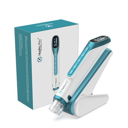 Hydra Pen H6 dispositivo de microneedling e infusión de hidra junto con embalaje, diseñado para entrega avanzada de suero, rejuvenecimiento de la piel y tratamiento profesional de cuidado de la piel.