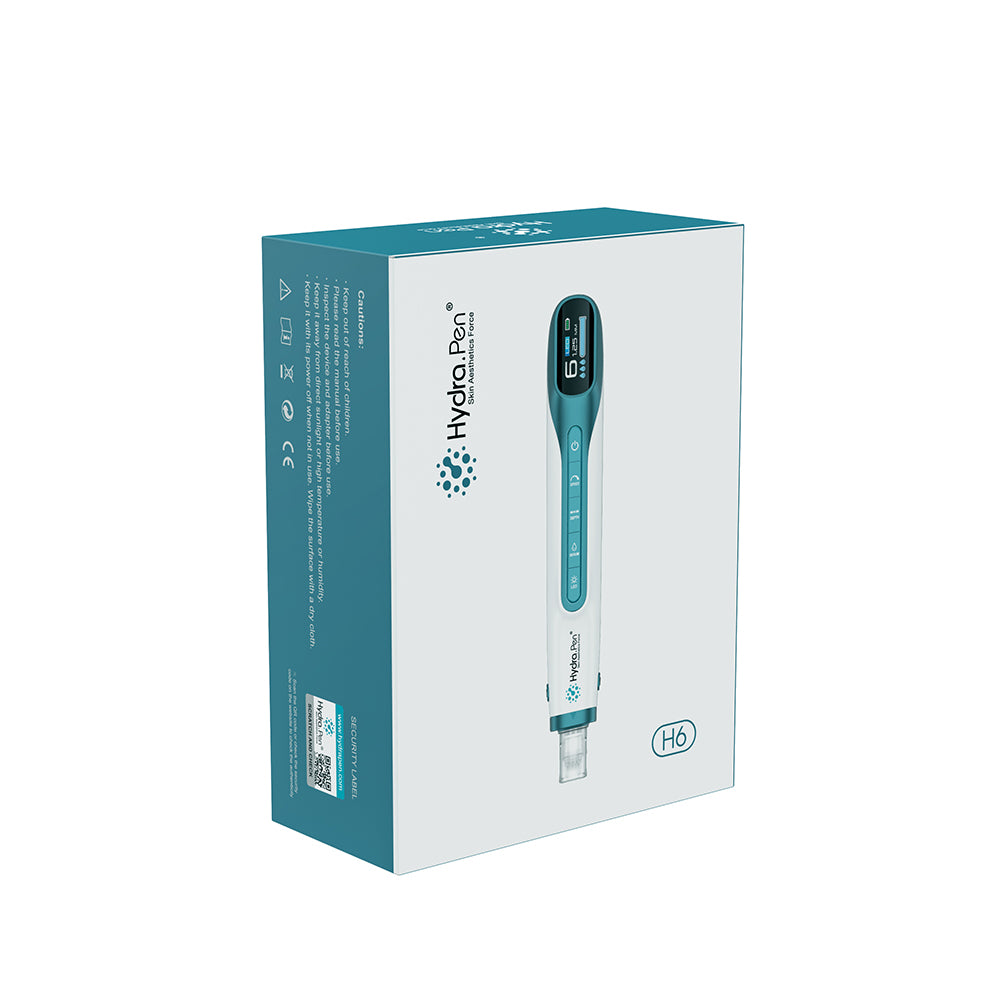 Embalaje de Hydra Pen H6 dispositivo de microneedling e infusión de hidra, tecnología avanzada de cuidado de la piel para entrega de suero y rejuvenecimiento de la piel.